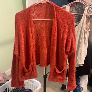 Earth toned orange cardigan